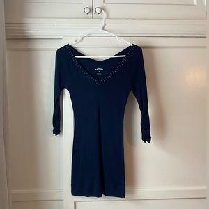 Express navy blue top